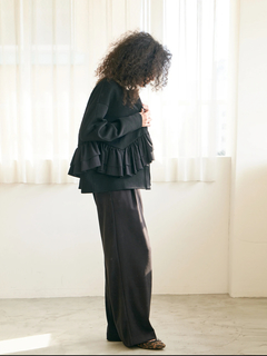 Brown&Street(ブラウンアンドストリート) |【着映え・腰回りカバー】フリルポンチジャケット