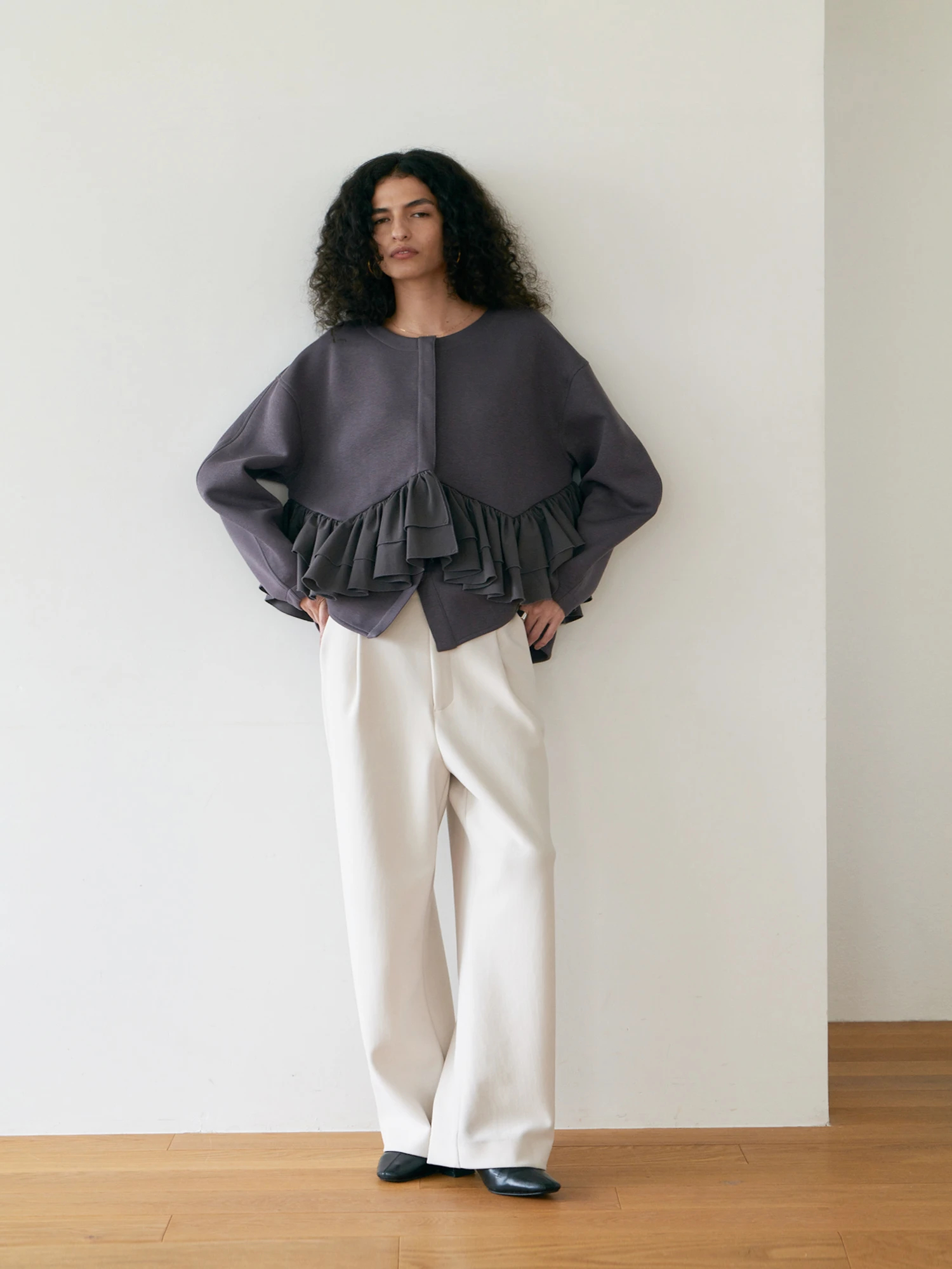 着映え・腰回りカバー】フリルポンチジャケット / Brown&Street