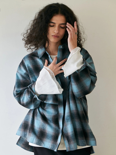 Brown&Street(ブラウンアンドストリート) |【ワイドなサイズ/長めの着丈】フランネルチェックシャツ