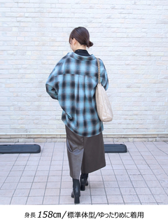 Brown&Street(ブラウンアンドストリート) |【ワイドなサイズ/長めの着丈】フランネルチェックシャツ