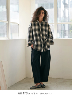 Brown&Street(ブラウンアンドストリート) |【ワイドなサイズ/長めの着丈】フランネルチェックシャツ