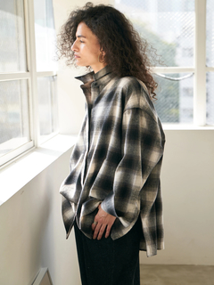 Brown&Street(ブラウンアンドストリート) |【ワイドなサイズ/長めの着丈】フランネルチェックシャツ