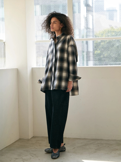 Brown&Street(ブラウンアンドストリート) |【ワイドなサイズ/長めの着丈】フランネルチェックシャツ