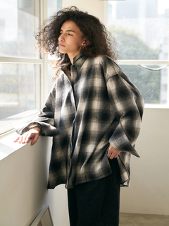 Brown&Street(ブラウンアンドストリート) |【ワイドなサイズ/長めの着丈】フランネルチェックシャツ