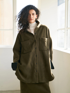 Brown&Street(ブラウンアンドストリート) |【暖かい/体型カバー】フリースオーバーサイズシャツ