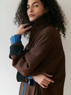 Brown&Street(ブラウンアンドストリート) |【暖かい/体型カバー】フリースオーバーサイズシャツ