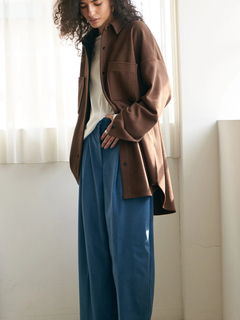 Brown&Street(ブラウンアンドストリート) |【暖かい/体型カバー】フリースオーバーサイズシャツ