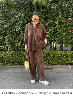 Brown&Street(ブラウンアンドストリート) |【暖かい/体型カバー】フリースオーバーサイズシャツ