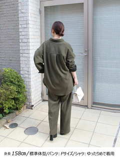 Brown&Street(ブラウンアンドストリート) |【暖かい/体型カバー】フリースオーバーサイズシャツ