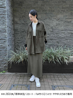 Brown&Street(ブラウンアンドストリート) |【暖かい/体型カバー】フリースオーバーサイズシャツ