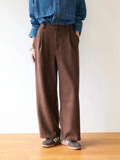 Brown&Street(ブラウンアンドストリート) |【暖かい/美脚】フリースセミストレートパンツ