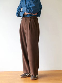 Brown&Street(ブラウンアンドストリート) |【暖かい/美脚】フリースセミストレートパンツ