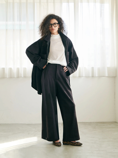 Brown&Street(ブラウンアンドストリート) |【暖かい/美脚】フリースセミストレートパンツ