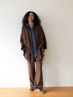 Brown&Street(ブラウンアンドストリート) |【暖かい/美脚】フリースセミストレートパンツ