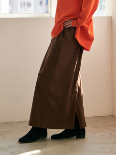 Brown&Street(ブラウンアンドストリート) |【暖かい/ウエスト一周ゴム】フリースタイトスカート