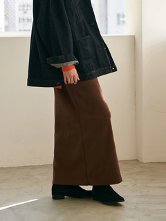 Brown&Street(ブラウンアンドストリート) |【暖かい/ウエスト一周ゴム】フリースタイトスカート