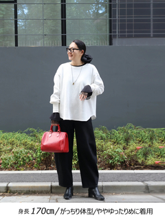 Brown&Street(ブラウンアンドストリート) |【長め丈/デイリーウェア】オーバーワッフルトップス