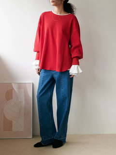 Brown&Street(ブラウンアンドストリート) |【長め丈/デイリーウェア】オーバーワッフルトップス