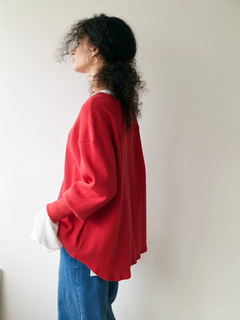 Brown&Street(ブラウンアンドストリート) |【長め丈/デイリーウェア】オーバーワッフルトップス