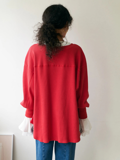 Brown&Street(ブラウンアンドストリート) |【長め丈/デイリーウェア】オーバーワッフルトップス