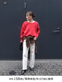 Brown&Street(ブラウンアンドストリート) |【長め丈/デイリーウェア】オーバーワッフルトップス