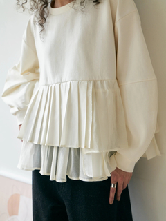 Brown&Street(ブラウンアンドストリート) |【体型カバー/スタイルアップ】プリーツレイヤードぺプラム