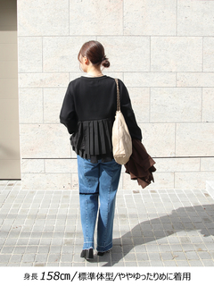 Brown&Street(ブラウンアンドストリート) |【体型カバー/スタイルアップ】プリーツレイヤードぺプラム