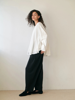 Brown&Street(ブラウンアンドストリート) |【腰回りカバー】アングルラインぺプラムトップス