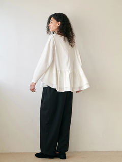 Brown&Street(ブラウンアンドストリート) |【腰回りカバー】アングルラインぺプラムトップス