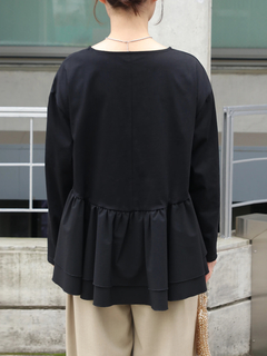 Brown&Street(ブラウンアンドストリート) |【腰回りカバー】アングルラインぺプラムトップス