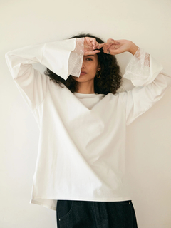 Brown&Street(ブラウンアンドストリート) |【レイヤードに映える】レースフレアカフロンT