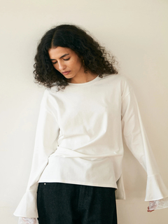 Brown&Street(ブラウンアンドストリート) |【レイヤードに映える】レースフレアカフロンT