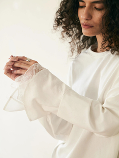 Brown&Street(ブラウンアンドストリート) |【レイヤードに映える】レースフレアカフロンT