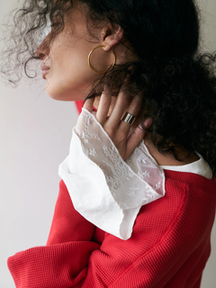 Brown&Street(ブラウンアンドストリート) |【レイヤードに映える】レースフレアカフロンT