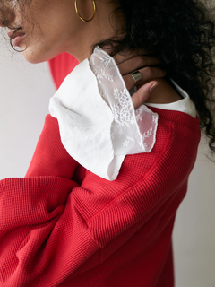 Brown&Street(ブラウンアンドストリート) |【レイヤードに映える】レースフレアカフロンT