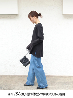 Brown&Street(ブラウンアンドストリート) |【レイヤードに映える】レースフレアカフロンT