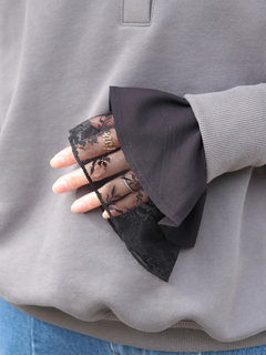 Brown&Street(ブラウンアンドストリート) |【レイヤードに映える】レースフレアカフロンT