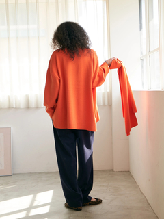 Brown&Street(ブラウンアンドストリート) |【暖かい/気持ち良い】モイストタッチストール付きニット