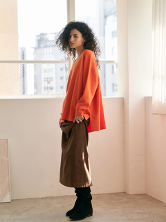 Brown&Street(ブラウンアンドストリート) |【暖かい/気持ち良い】モイストタッチストール付きニット