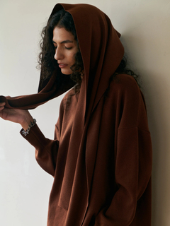 Brown&Street(ブラウンアンドストリート) |【暖かい/気持ち良い】モイストタッチストール付きニット