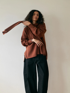 Brown&Street(ブラウンアンドストリート) |【暖かい/気持ち良い】モイストタッチストール付きニット