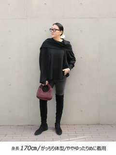 Brown&Street(ブラウンアンドストリート) |【暖かい/気持ち良い】モイストタッチストール付きニット