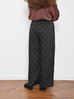 Brown&Street(ブラウンアンドストリート) |【美シルエット】 フロッキードットワイドパンツ